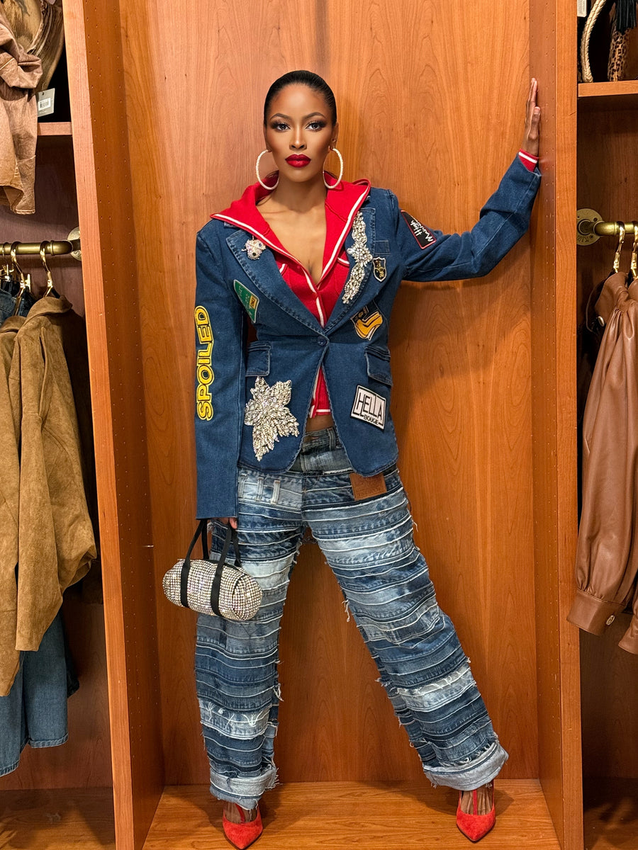 Pre-Order Custom Spoiled Patch It Denim Blazer- Specialty – Spoiled ...