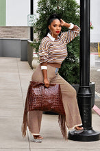 Load image into Gallery viewer, Preppy and Ready Sweater Knit Top