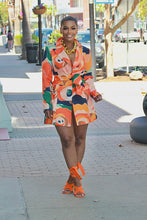 Load image into Gallery viewer, Abstract Floral Belted Blazer Dress -(Sizes Small-3x)