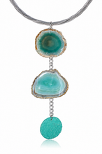 Load image into Gallery viewer, Agate Stone Ring and Necklace- Multiple Colors