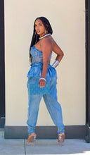 Load image into Gallery viewer, Get The Bag Denim Jumpsuit