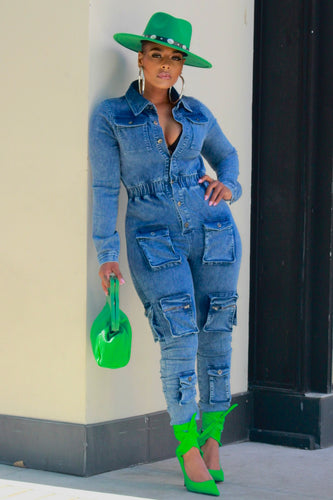 In My Pocket Denim Jumpsuit
