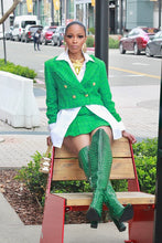 Load image into Gallery viewer, She's So Pretty Tweed Skirt Set - Kelly