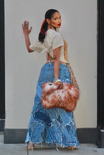 Load image into Gallery viewer, Strip It Maxi Denim Skirt- Specialty