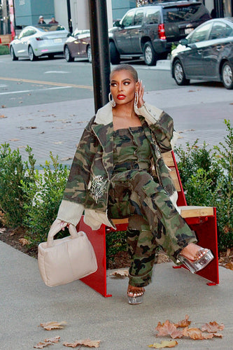 Girls In Camo Blazer Jacket