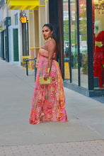 Load image into Gallery viewer, Paisley Princess Cut Out Maxi Dress