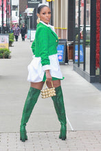 Load image into Gallery viewer, She's So Pretty Tweed Skirt Set - Kelly