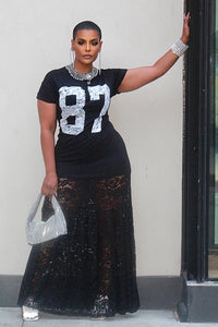 87 Ways Graphic Maxi Dress- Black