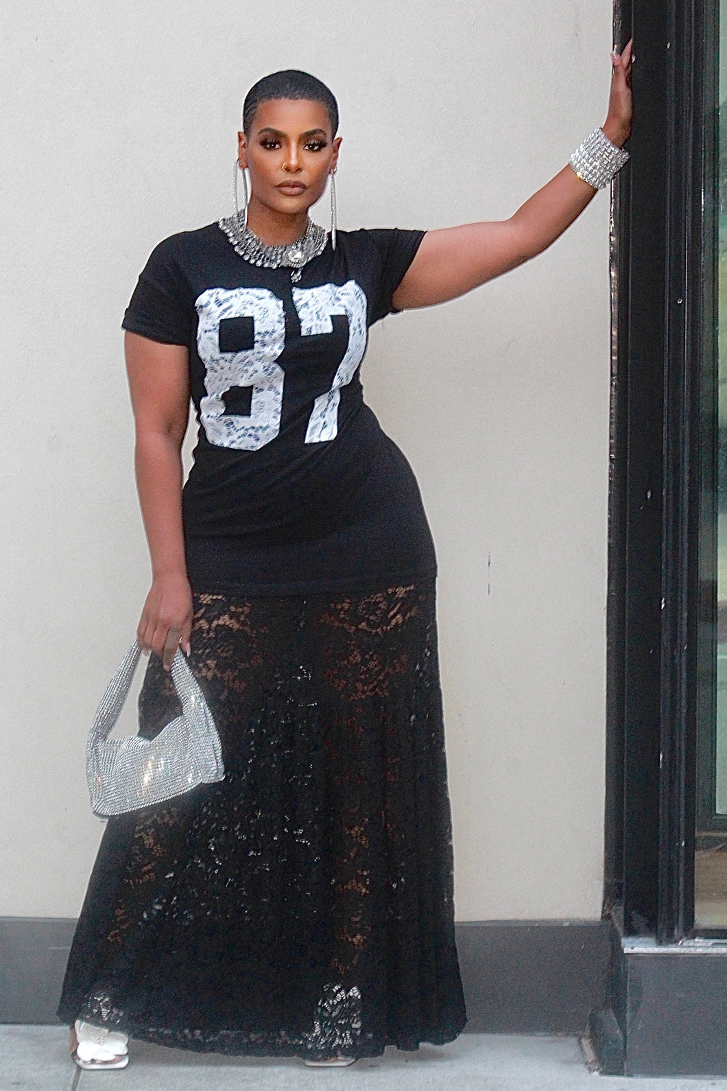 87 Ways Graphic Maxi Dress- Black
