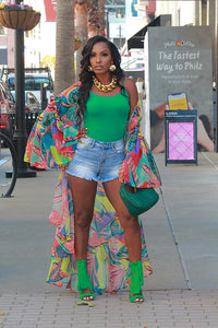 That 70's Girl Duster- Tropical(Sizes S-3X)
