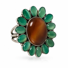 Load image into Gallery viewer, Agate Stone Ring and Necklace- Multiple Colors