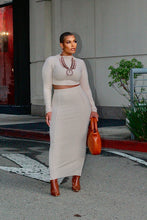 Load image into Gallery viewer, About That Life Maxi Skirt Set- Cream