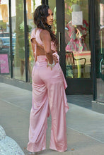 Load image into Gallery viewer, Step It Up Satin Jumpsuit- Blush