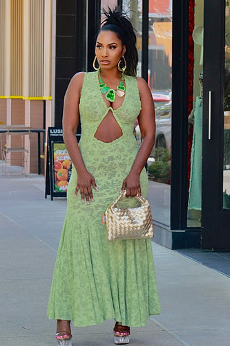 Peek -A-Boo Lace Maxi Dress