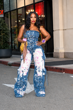 Load image into Gallery viewer, Get It Girl Cargo Jumpsuit- Splatter