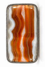 Load image into Gallery viewer, Brown Rectangle Agate Ring