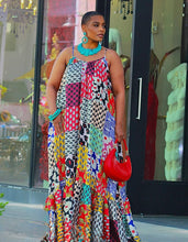 Load image into Gallery viewer, Mix It Up Maxi Dress- Blue