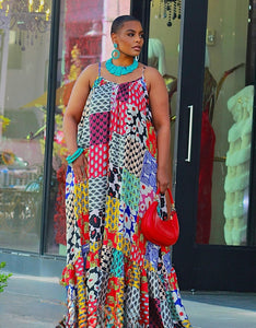 Mix It Up Maxi Dress- Blue