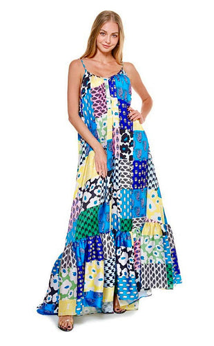 Mix It Up Maxi Dress- Blue