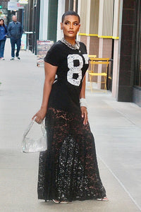 87 Ways Graphic Maxi Dress- Black