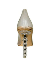 Load image into Gallery viewer, Nude Point Toe Crystal Ball Heel