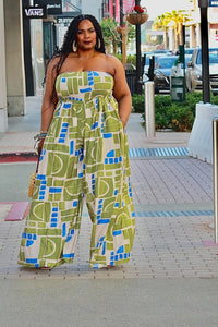 Tribal Girl Linen Wide Leg Jumpsuit