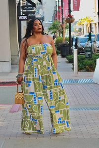 Tribal Girl Linen Wide Leg Jumpsuit