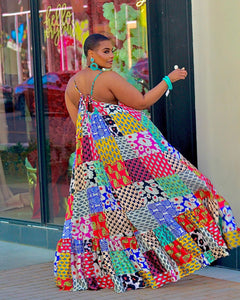 Mix It Up Maxi Dress- Blue