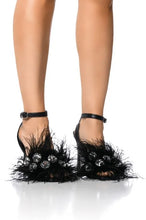 Load image into Gallery viewer, Always Classy Black Feather Heel