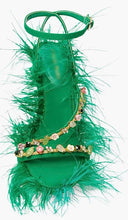 Load image into Gallery viewer, Emerald City Feather Heels