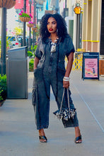 Load image into Gallery viewer, Gotta Rock Out Acid Wash Denim Jumpsuit