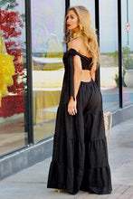 Load image into Gallery viewer, Tie Me Right Palazzo Jumpsuit- Black