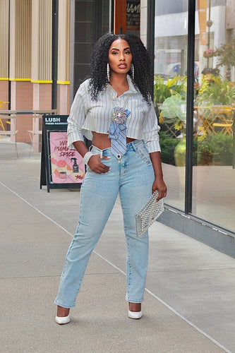 Button Me Baddie High Waist Jeans