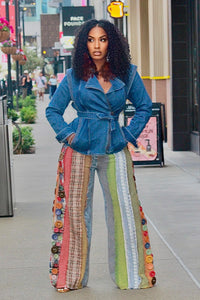 Give Me That Denim Belted Jacket