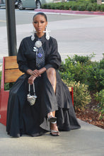 Load image into Gallery viewer, Talk About Me Button Down Maxi Dress- Black