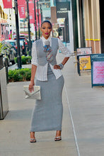 Load image into Gallery viewer, Keep It Knit Maxi Skirt Set- Heather Gray