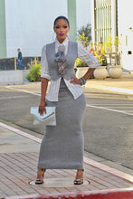 Load image into Gallery viewer, Keep It Knit Maxi Skirt Set- Heather Gray
