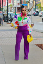 Load image into Gallery viewer, High Waist Trouser- Ultra Violet
