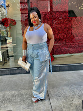 Load image into Gallery viewer, Silver Dipped Cargo Jeans Curvy Brat