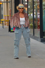 Load image into Gallery viewer, It&#39;s A Stick Up Fringe Suede Jacket- Multiple Colors