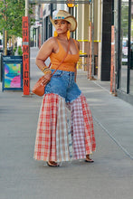 Load image into Gallery viewer, Flannel Panel Wide Leg Pants