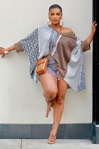 Two Faced Denim Shorts- Vintage Mocha