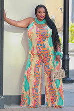 Load image into Gallery viewer, Candy Leo Wide Leg Jumpsuit- Curvy Brat