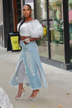 Load image into Gallery viewer, Gotta Split Denim Maxi Skirt
