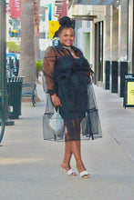 Load image into Gallery viewer, Button Down Organza Dress- Curvy Brat