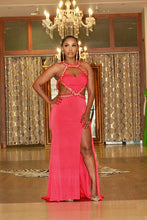 Load image into Gallery viewer, Queen Of Hearts Coral Prom Dress