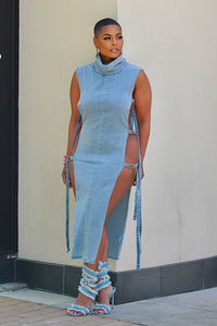 Snap Out Of It Denim Dress