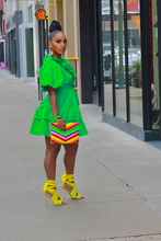 Load image into Gallery viewer, Whats The Tea Mini Dress - Apple Green