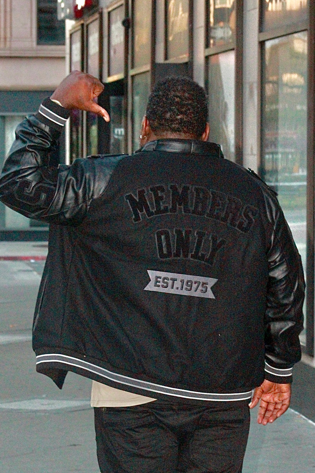 Black Members Only Varsity Jacket- Men Gentleman