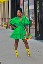 Load image into Gallery viewer, Whats The Tea Mini Dress - Apple Green